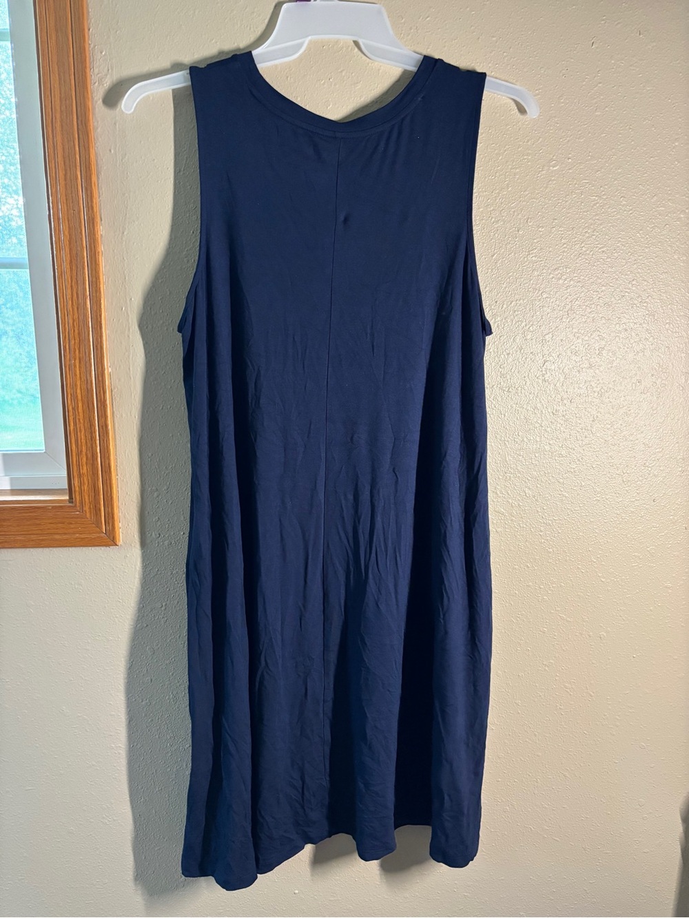 NEW Time and Tru Women’s Sleeveless High Neck Dress, navy XXL (20) - Picture 3 of 6
